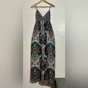 Fire Los Angeles Vibrant Floral Maxi Dress